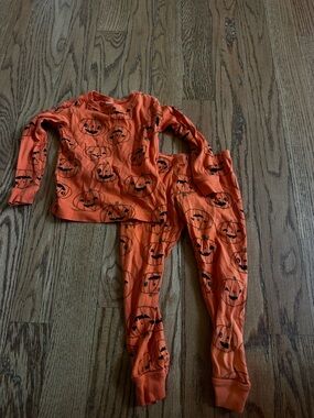 Carters Orange Pumpkin Print Kids Pajama Set